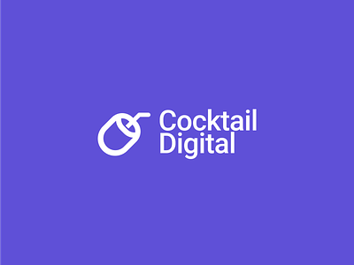 Cocktail Digital – Logo agency branding cocktail communication corporate design digital illustration interface ios logo mouse purple tech