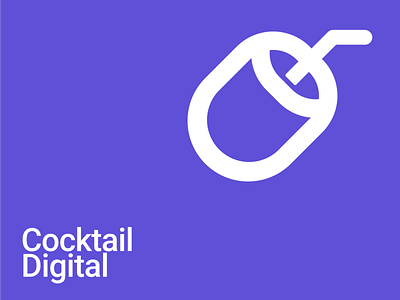 Cocktail Digital – Logo acency branding cocktail corporate dailyui design digital graphic design identity illustration ios logo mouse purple ui ux vector