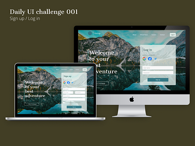 #DailyUI 001 Sign up / Log in