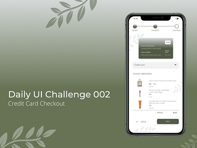 #DailyUI 002 Credit Card Checkout