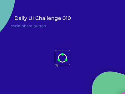 #DailyUI 010 Social Share Button button colors dailyui design desktop figma motion share social ui