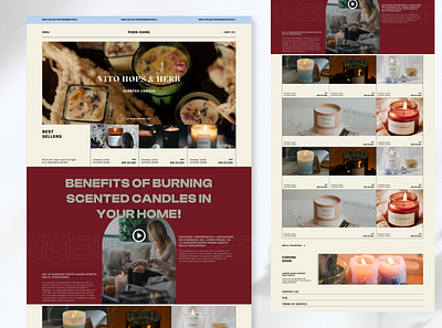 Park-Dang Scented Candles design ui web design