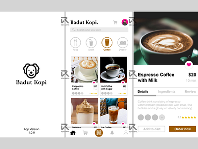 Badut Kopi Mobile App Design Concept