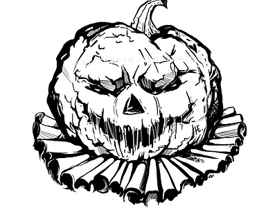 Zombie pumpkin book illustration icon illustration logo pumpkin zombi