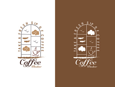 Logo (Coffee Window) adobe illustrator brand identity branding creative logo logo logo design logos