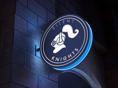 Silent Knights Sign Mockup mockup psd photoshop