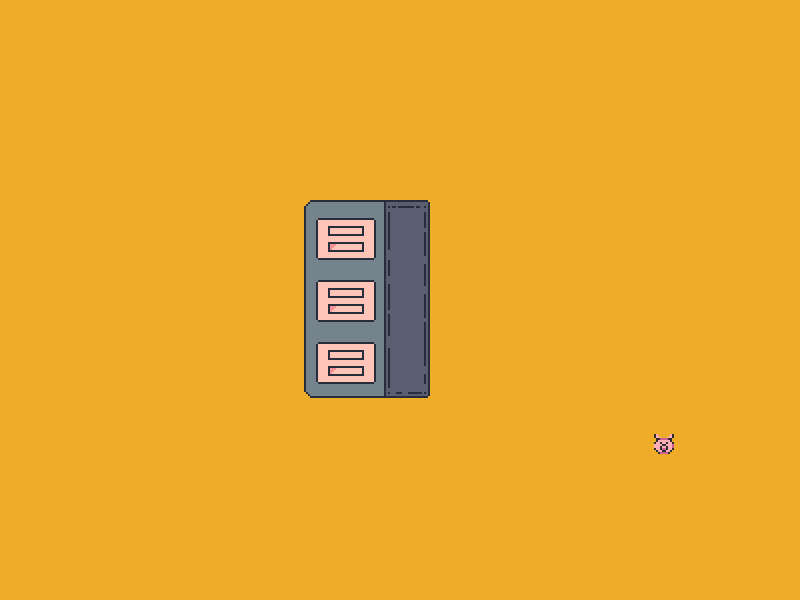 Filing Cabinet 16bit 8bit animation aseprite cabinet design dotpic files game pixel gif pixelart pixels