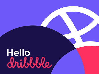 Hello Dribbblers! design dribbble flat hello hellodribbble illustration invite minimal pruple shot thanks vector