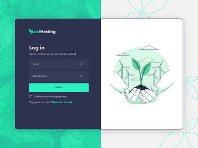 Log in form LeafHosting