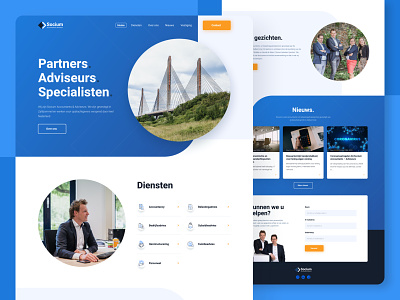 Website Accountancy blue branding clean design colourful design icons minimal redesign round rounded specialist ui ux vector web
