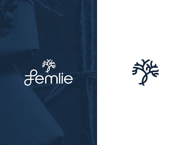 Femlie cadeaushop - Zaltbommel blue branding design graphic design logo typography vector