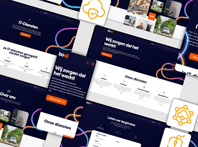 BoVli Solutions website blue clean design it orange ui webdesign website