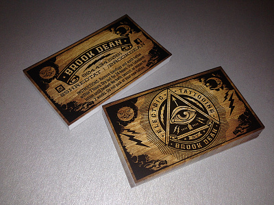 Brook Dean (Electric Tattooing) business cards