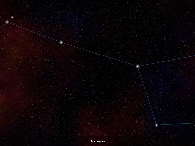 Big Dipper Zoomed 3d constellation space stars webgl