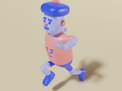 Test Dude Running 3d 3d art animation blender blender3d character low poly run cycle