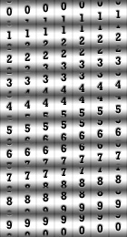 HUD Sprite Sheet black game numbers sprite sprite sheet text type white