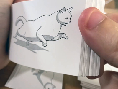 Cat Flip Books animated animation blender book cartoon cat caturday flip book handmade run cycle