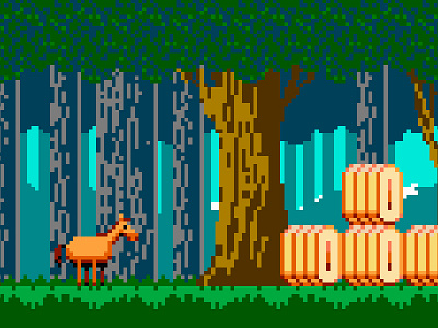 Forest app game horse pixel pony