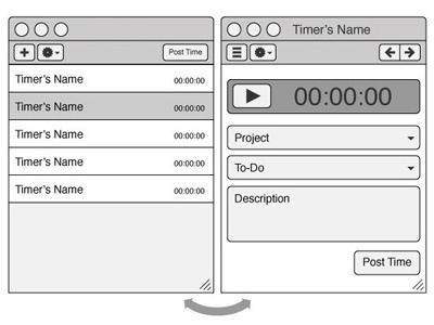 Single View Wireframe app application wireframe