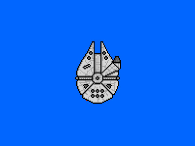 Millennium Falcon pixel sprite star wars