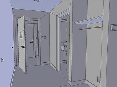 3D Foyer 3d app blender game game dev hotel low poly model wip