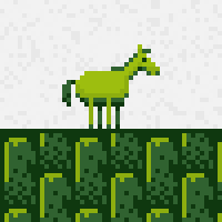 Pony Duck (Animated) animated animation game gif green horse pixel pony video