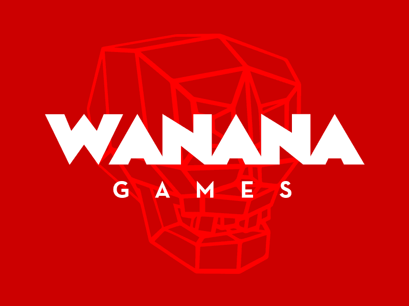 Wanana Games Skull 3d brand branding identity logo low poly skull video game wireframe