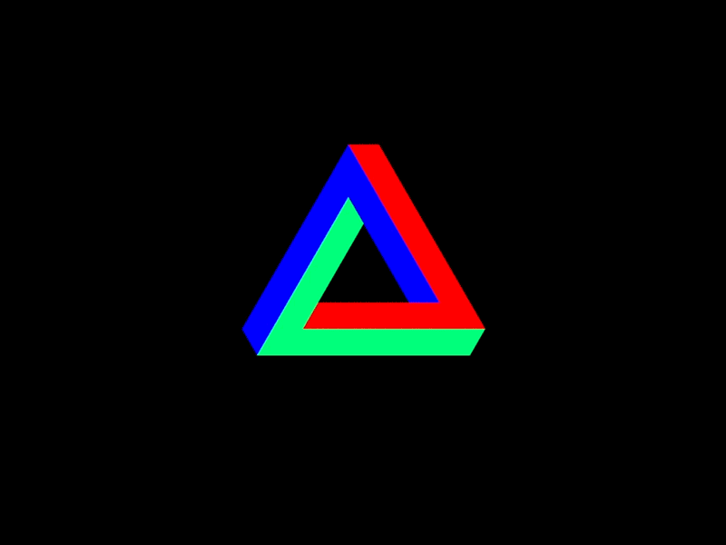 Penrose Triangle 3d 3d model animation design penrose triangle triangle