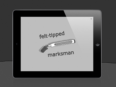 Felt-tipped Marksman animation black cartoon drawing ios ipad sketch text type video white