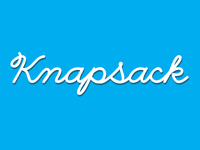Knapsack cursive logo text type