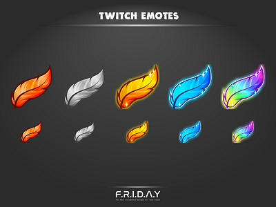sub badges for twitch / feathers cartoon