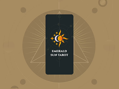 Emerald Sun Tarot 3d animation app art branding design graphic design icon illustration logo motion graphics ui vector