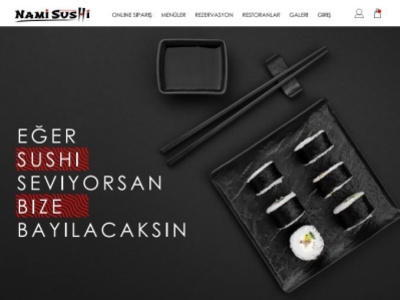 Namisushi Website black black website design designer logodesign sushi sushi logo sushi roll sushi website design web design webdesign website