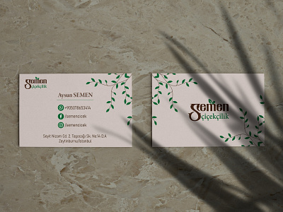 Semen Cicekcilik Business Card botanic business card business cards businesscard design flora flower kartvizit kartvizit tasarımı logo logo design logo tasarım logo tasarımı logodesign logos logotype