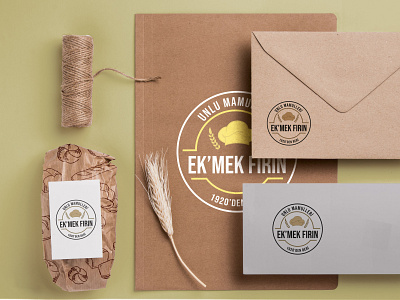 Ek'mek Fırın Logo baker bakery bakery logo design bakery packaging bakerylogo business card design illustration logo logo design logodesign logotype vector