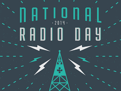 National Radio Day illustration music poster radio vector