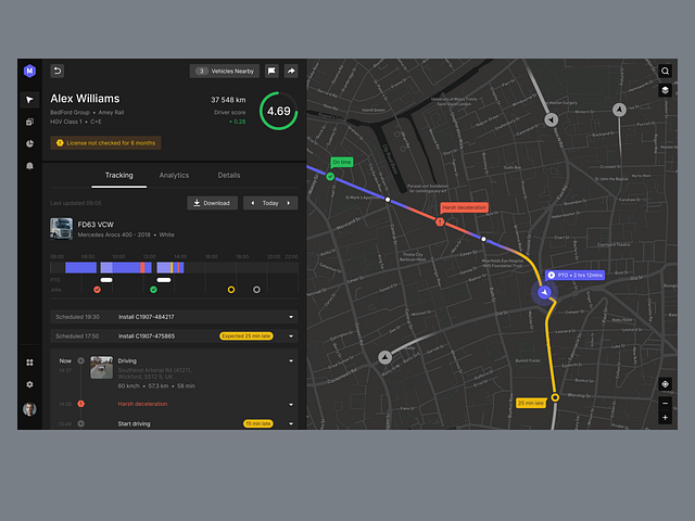 Fleet management SaaS by Eugene Paryhin on Dribbble