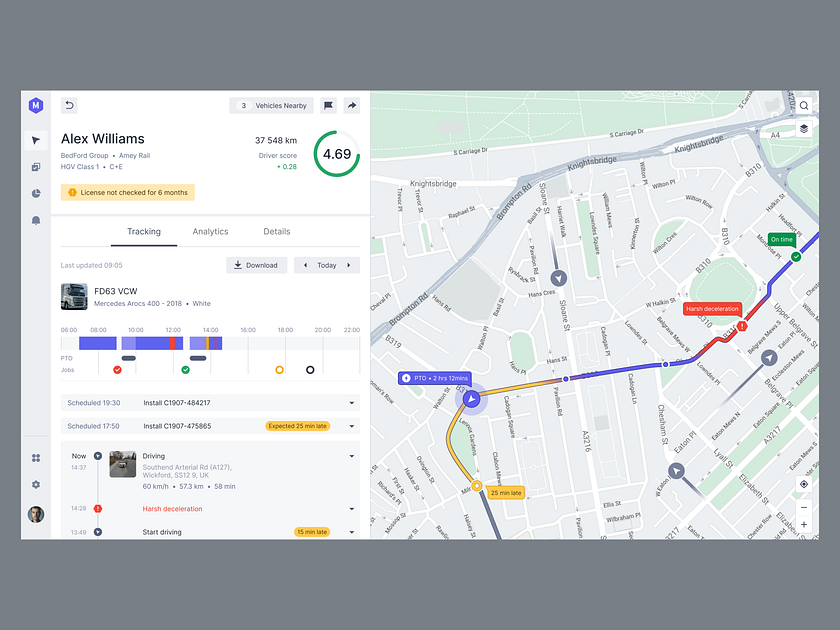 Fleet management: Theming by Eugene Paryhin on Dribbble