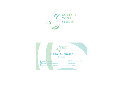 Logo and card Colibri yoga studio