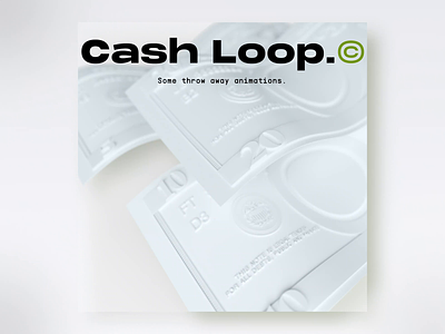 Cash Loop. 3d animation cinema 4d design motion motion design motion graphics motiondesign octanerender