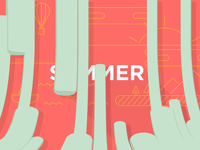 summer. abstract after effects animation cinema 4d displacement motion graphics