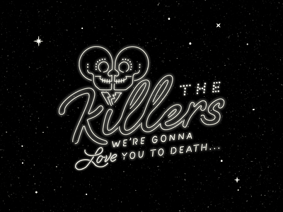 We're Called The Killers heart love neon sign skull the killers vegas