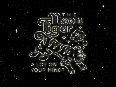 The Neon Tiger neon sign stars the killers tiger typography vegas