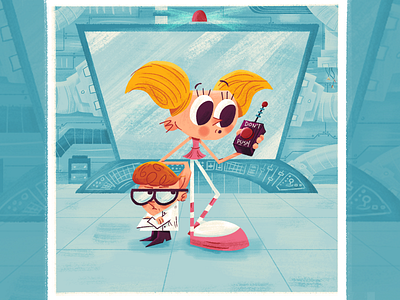 Dexter's Lab 90s cartoon cartoon network dee dee dexter dexters lab illustration laboratory