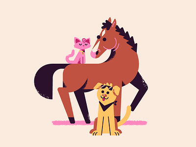 Bojack and Friends bojack bojack horseman cat dog horse netflix princess carolyn vector