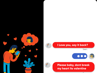 Simp Valentine dribbbleweeklywarmup illustration ui ux