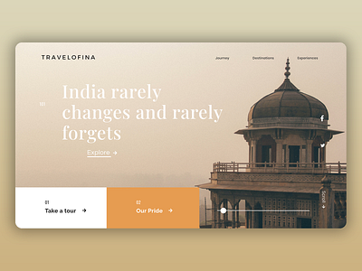 Travelofina Landing Page Design