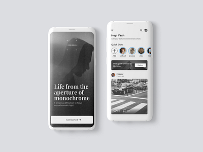 Horizons App Mockup app branding design minimal photography typography ui ui design ux