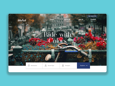 HikePack Travel Website design travel ui ui design ux web