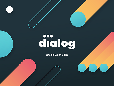 dialog visual identity brand creative design dialog identity illustration logo studio visual
